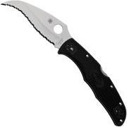 Spyderco Matriarch 2 C12SBK2 Black FRN, couteau de poche dentelé