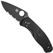 Spyderco Persistence Lightweight Black C136PSBBK FRN partially serrated pocket knife