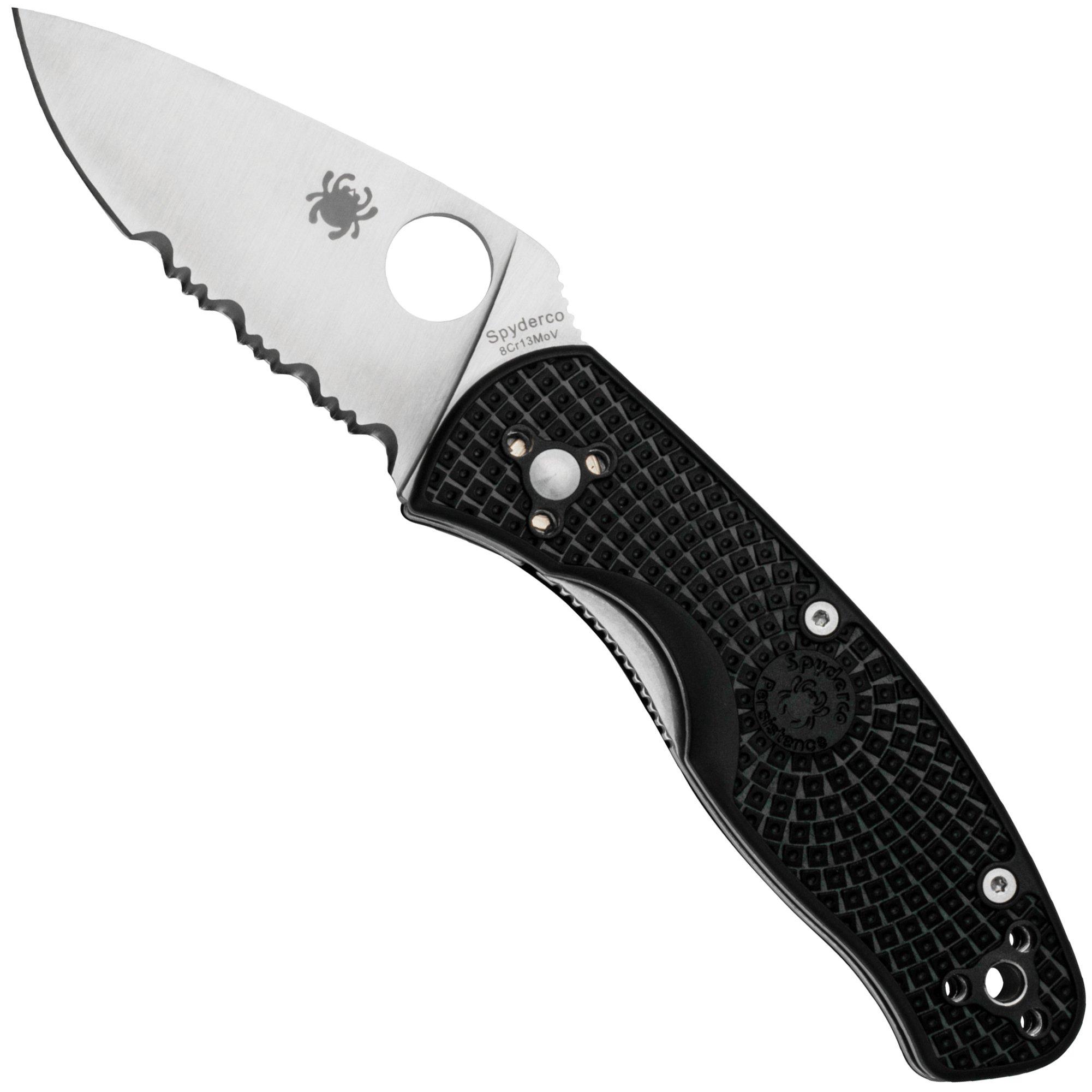 Spyderco Persistence Lightweight C136PSBK FRN couteau de poche partiellement dentelé