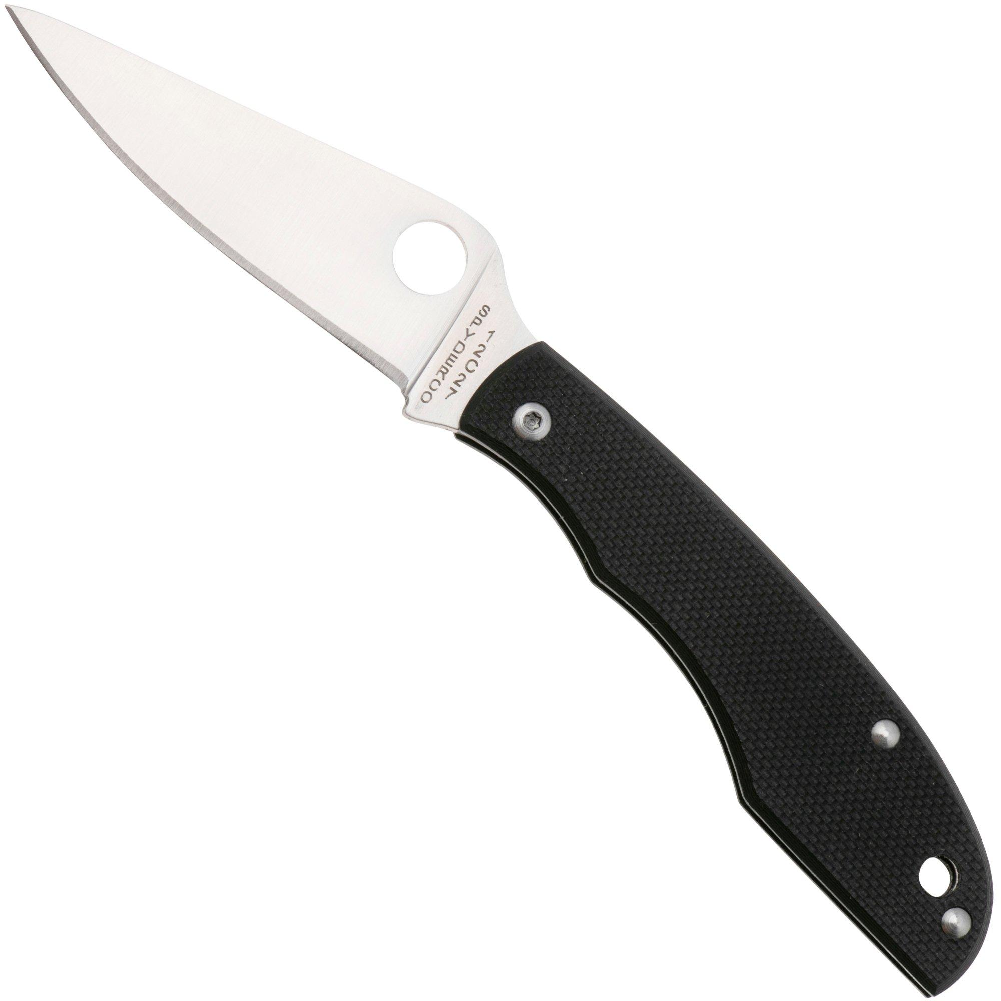Nóż składany brelok Spyderco Grasshopper Black G10 C138GBKP