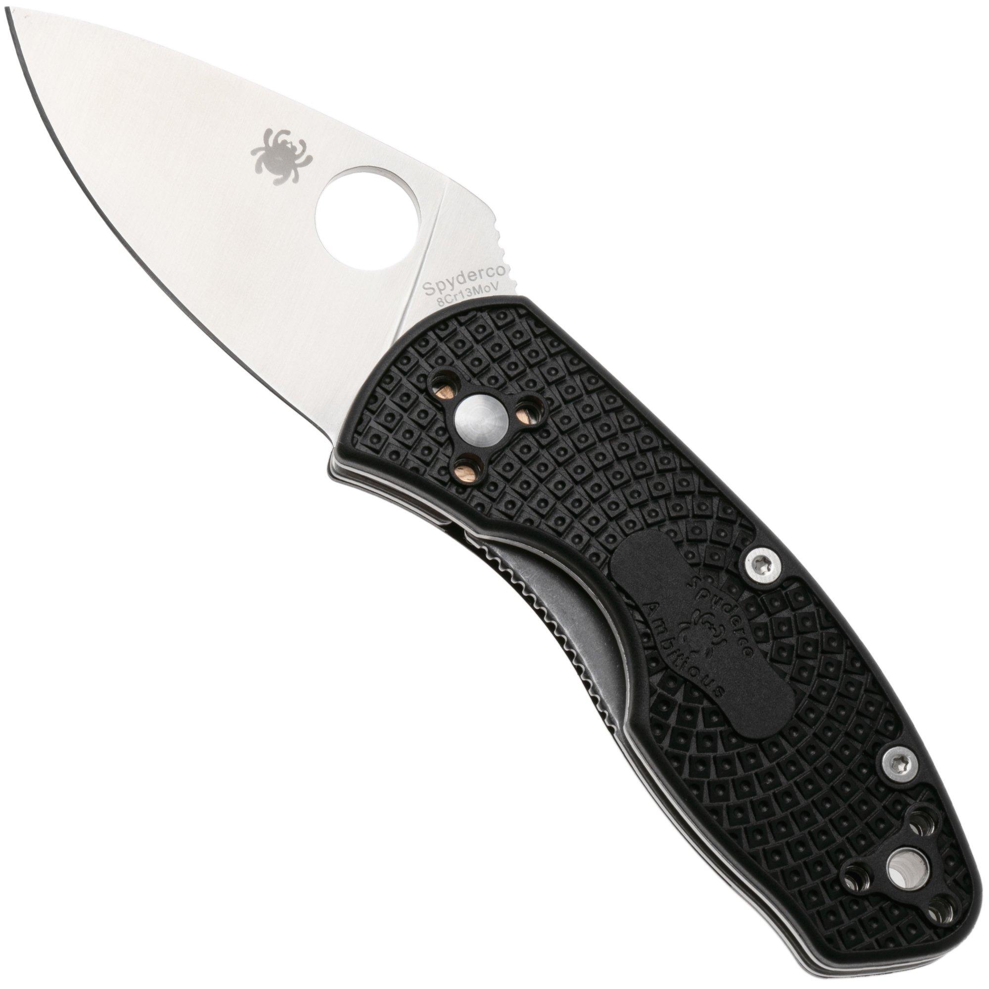 Spyderco Ambitious Lightweight C148PBK, Taschenmesser