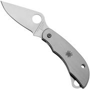 Nóż składany Spyderco Clipitool Plain/ostrze ząbkowane C176P-S Stainless Steel