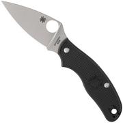 Spyderco Metropolitan Lightweight C213PBK Satin Böhler M398, Black FRN, couteau de poche slipjoint
