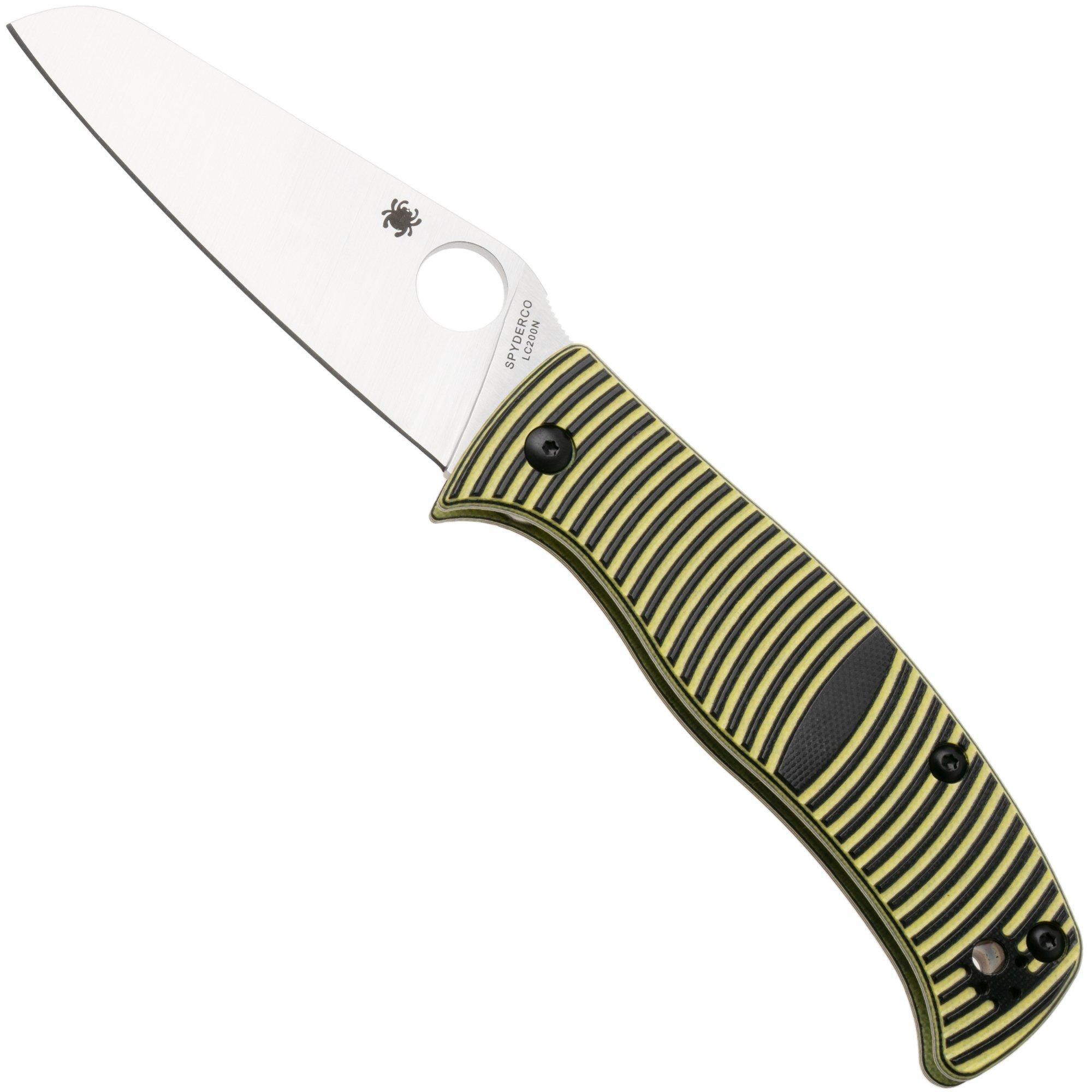 Nóż składany Spyderco Caribbean C217GPSF Sheepfoot, projekt Sal Glesser