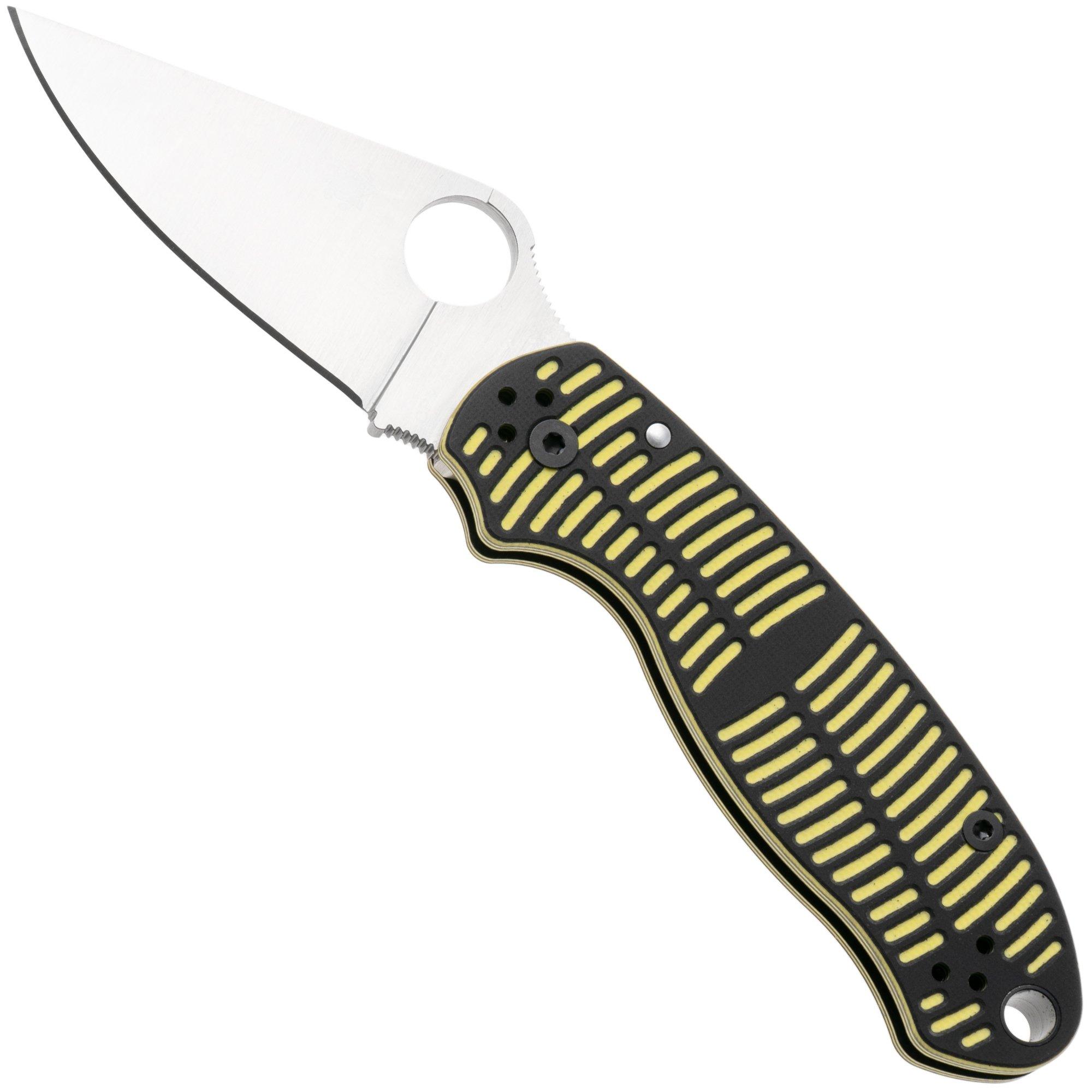 Spyderco Para 3 Salt CPM MagnaCut C223GBKYLMCP Yellow Black G10 couteau de poche