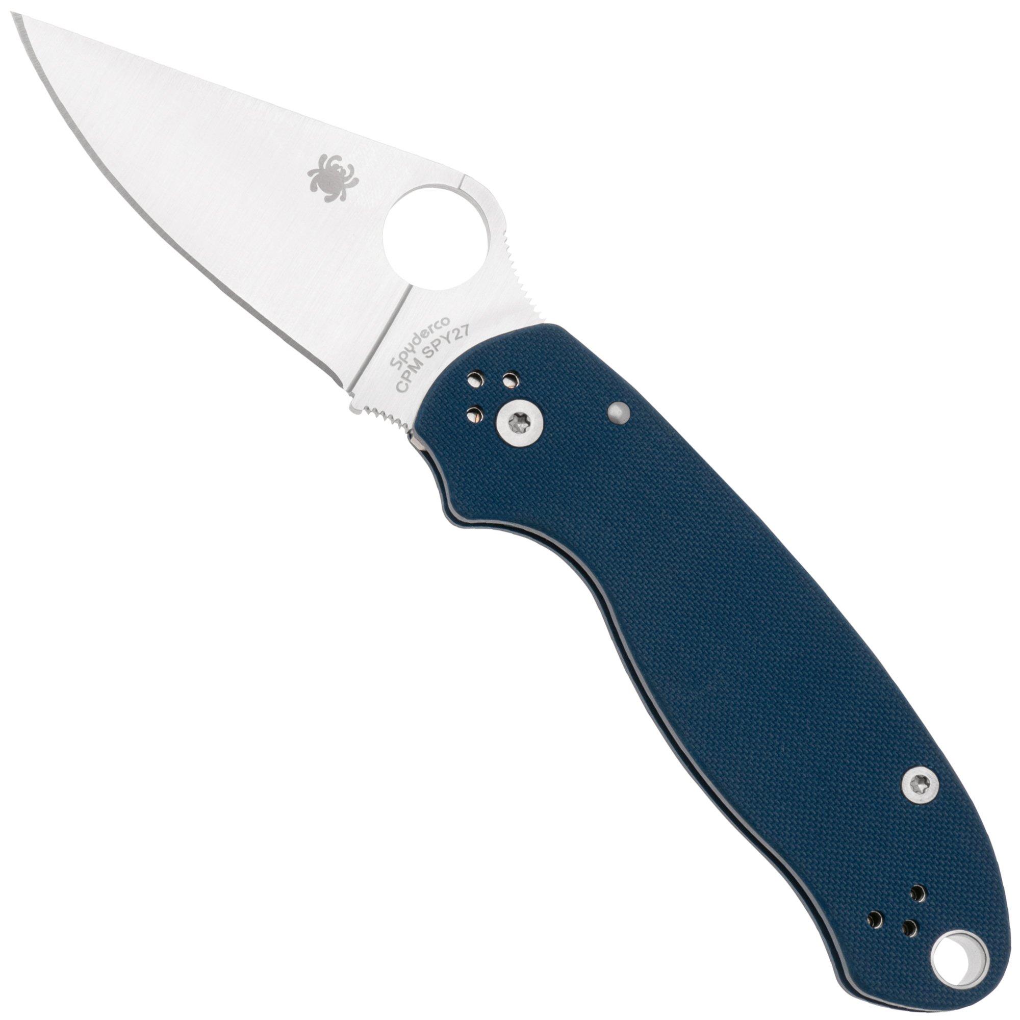 Spyderco Para 3 CPM SPY27 C223GPCBL Cobalt Blue G10 Taschenmesser