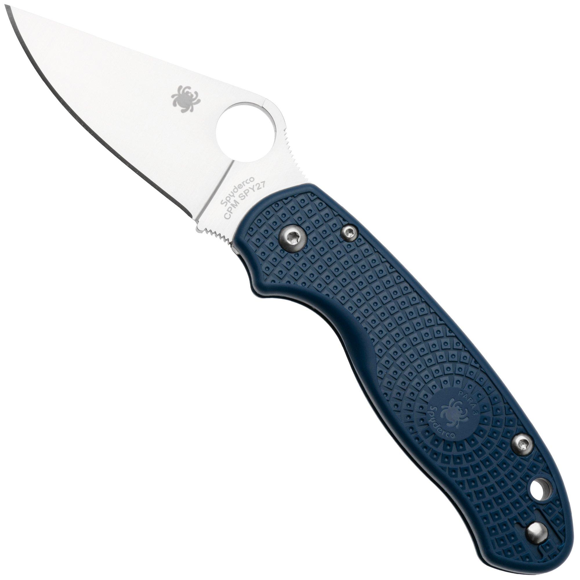 Spyderco Para 3 Lightweight CPM SPY-27 Cobalt Blue FRN C223PCBL Taschenmesser