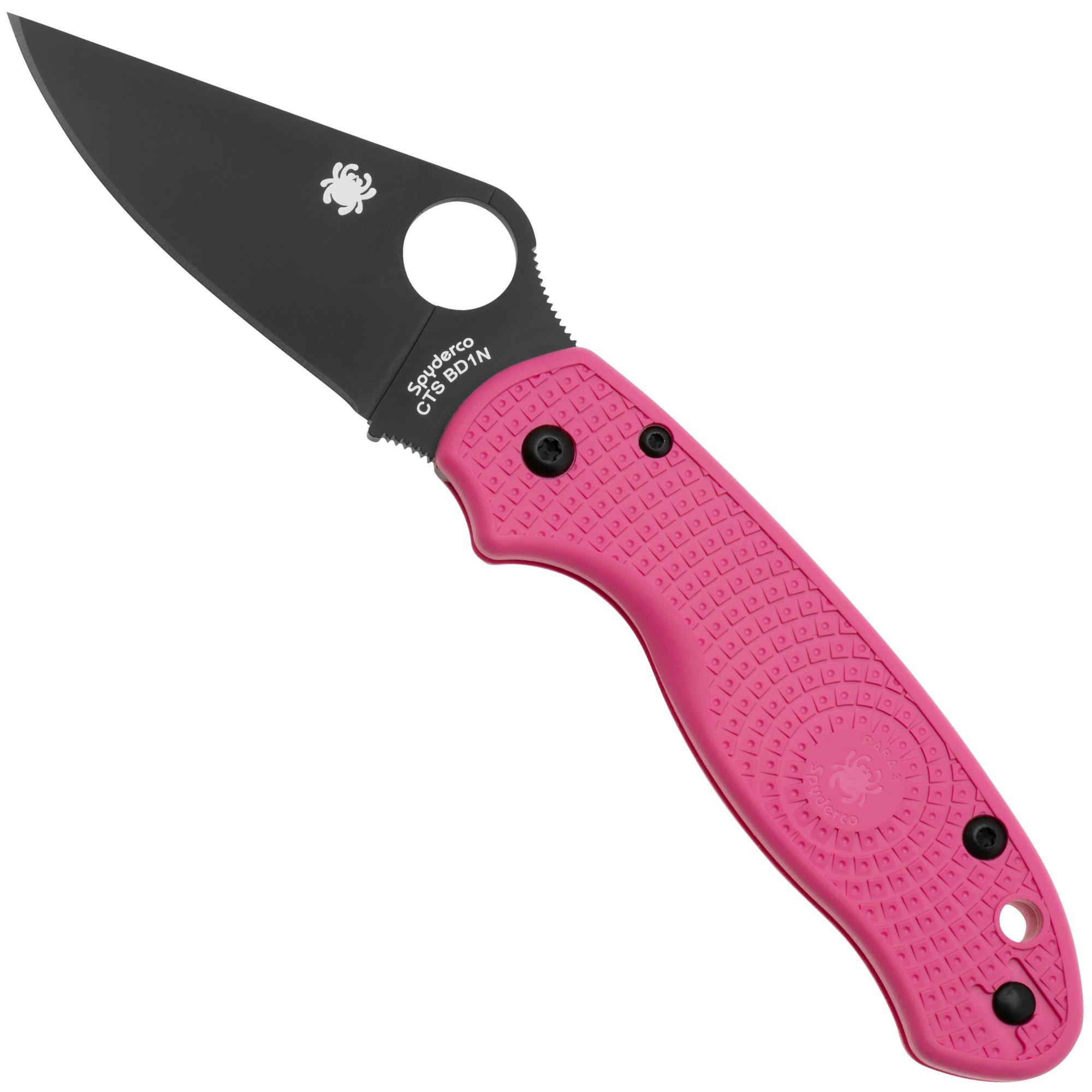 Nóż składany Spyderco Para 3 Lightweight Pink Black C223PPNBK FRN CTS-BD1N, Pink Heals