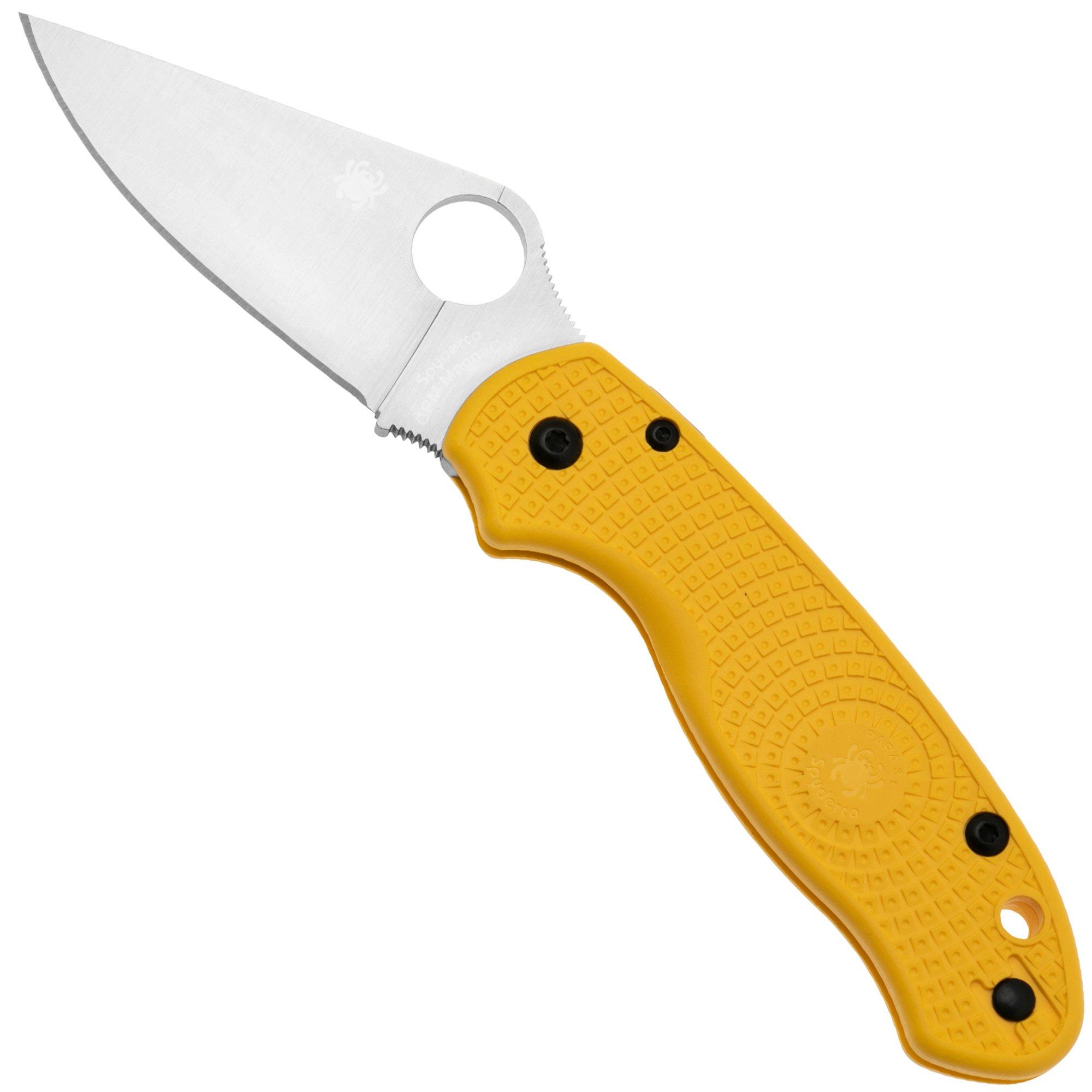 Spyderco Para 3 Salt Lightweight CPM Magnacut C223PYL Yellow FRN, Taschenmesser