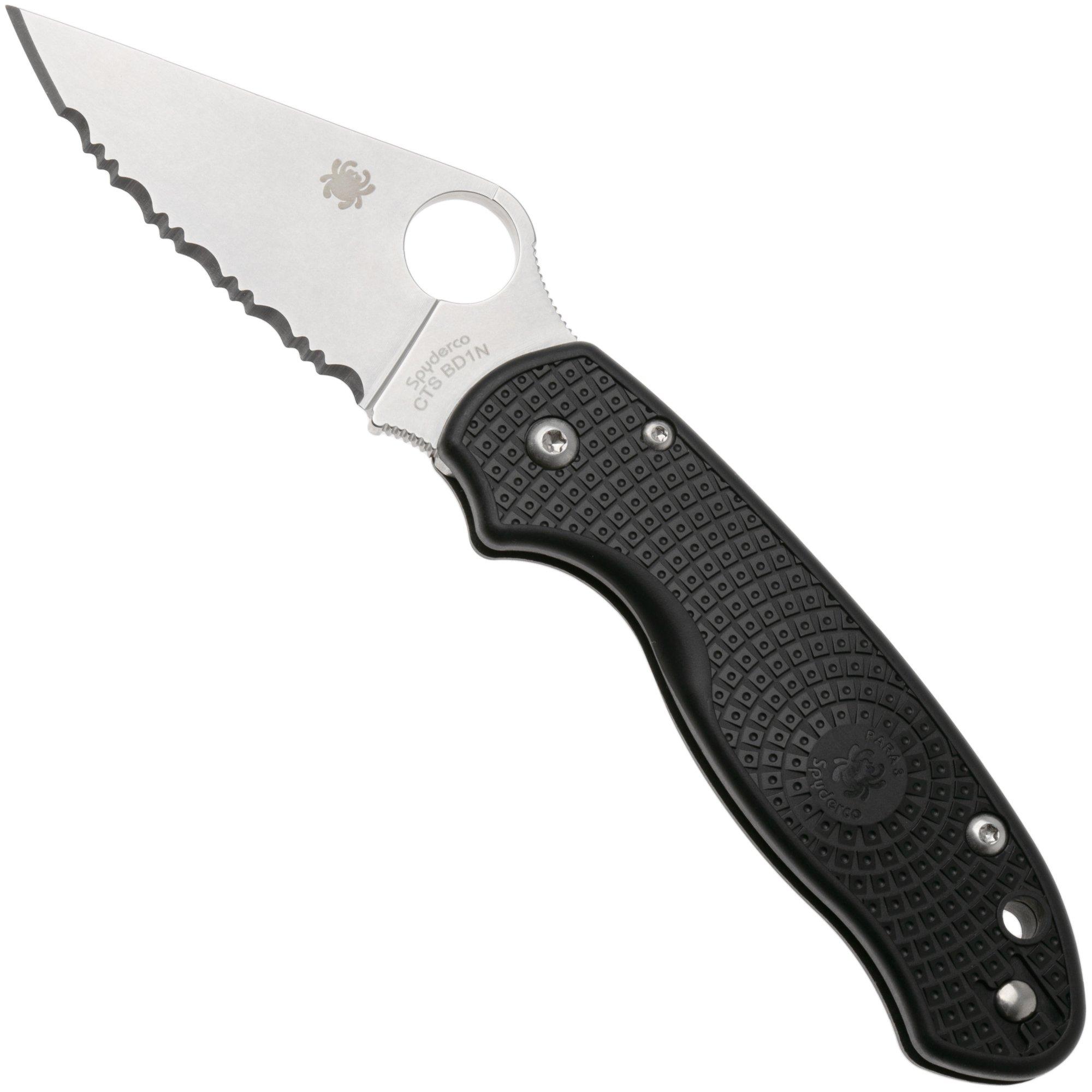 Nóż składany Spyderco Para 3 Lightweight C223PBK serrated FRN CTS-BD1N
