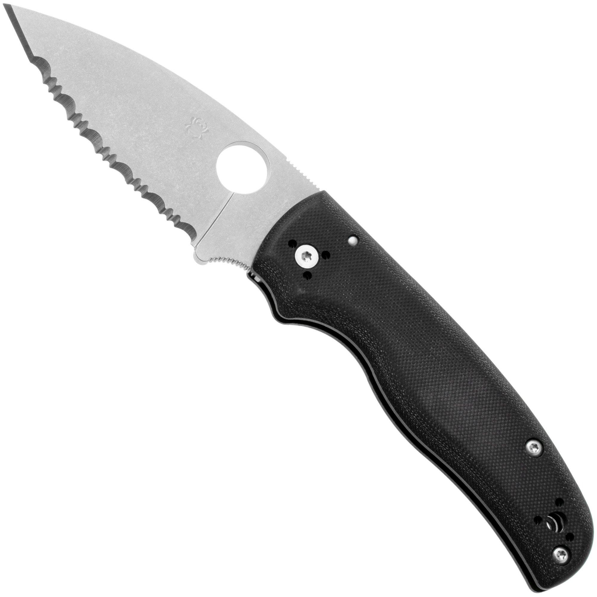 Nóż składany Spyderco Shaman C229GS Serrated, projekt Sal Glesser