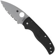 Spyderco Shaman Lightweight C229SBK CTS-BD1N, Black FRN, serrated zakmes, Sal Glesser design