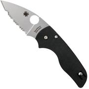 Nóż składany Spyderco Lil' Native Compression Lock C230GS, ostrze ząbkowane