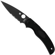 Spyderco Native Chief Lightweight Black C244PSBBK coltello da tasca parzialmente seghettato