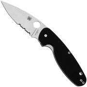 Spyderco Emphasis C245GPS Black G10, couteau à lame en partie dentée