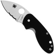 Spyderco Insistent C246GPS Black G10, partially serrated pocket knife