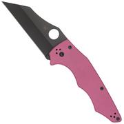 Spyderco YoJumbo Black DLC CPM S30V C253GPNBKP Pink G10, Sprint Run pocket knife, Michael Janich design
