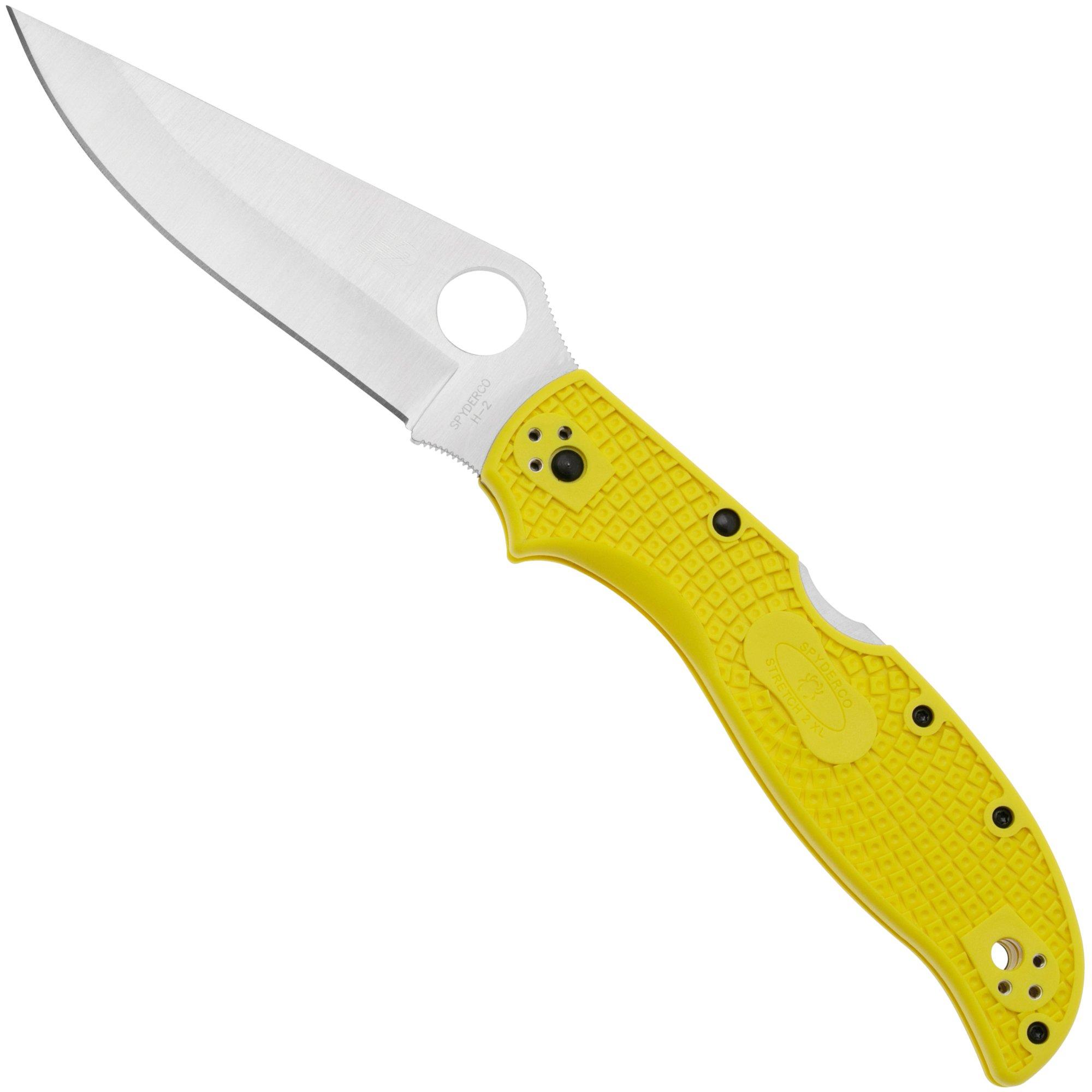 Nóż składany Spyderco Stretch 2 XL Salt H-2 C258PYL Yellow FRN