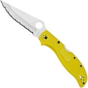 Spyderco Stretch 2 XL Salt H-2 C258SYL Yellow FRN, serrated pocket knife