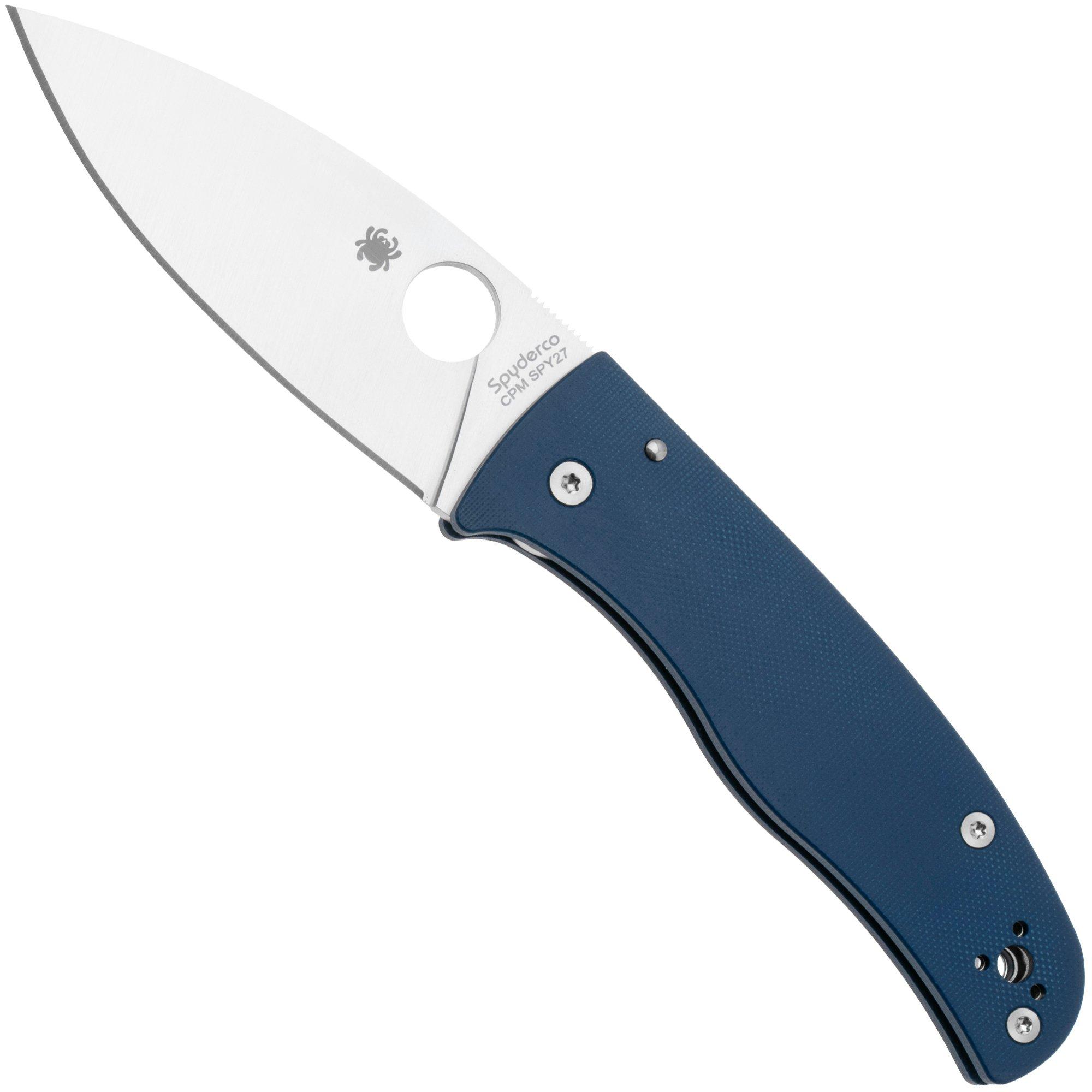 Spyderco Bodacious CPM SPY27 C263GPCBL Cobalt Blue G10, pocket knife, Sal Glesser design