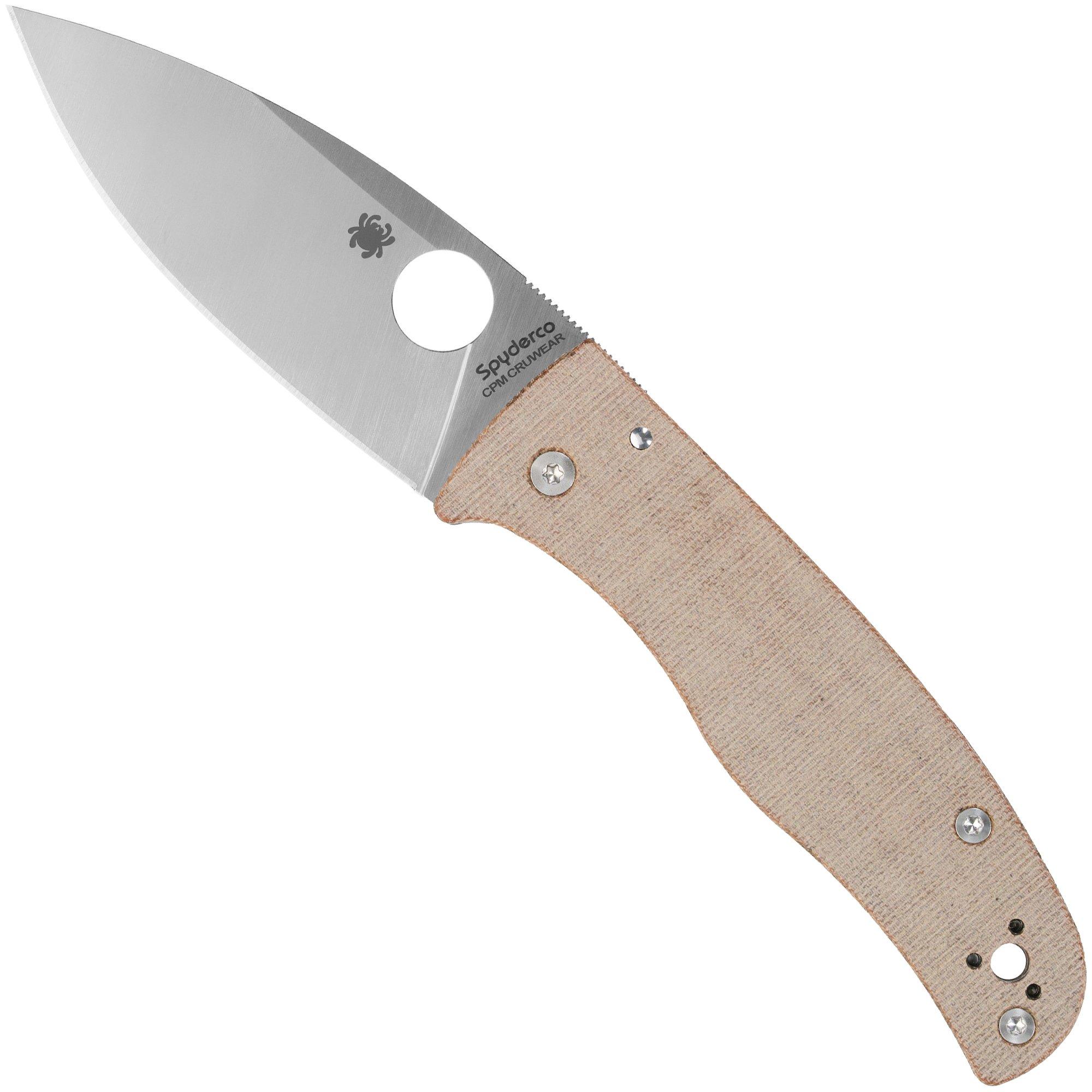 Nóż składany Spyderco Bodacious C263MPCW CPM Cru-Wear, Brown Canvas Micarta, projekt Sal Glesser