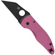 Spyderco MicroJimbo Black DLC CPM S30V C264GPNBKP Pink G10, Sprint Run Taschenmesser, Michael Janich Design