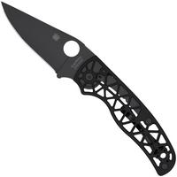 Image for Spyderco Edgerati Black DLC C266BKALBKP Aluminum, CPM S30V pocket knife, Sal Glesser design