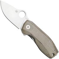 Image pour Spyderco SpyNano C268MTIP Böhler M398, Green Canvas Micarta, 2024 Flash Batch couteau de poche