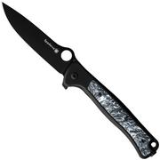 Image pour Spyderco Slym C271TIBKPBK Black PVD Böhler M390, Black Titanium, Carbon Fiber Inlay, couteau de poche, Michele Pensato design