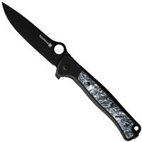 Image pour Spyderco Slym C271TIBKPBK Black PVD Böhler M390, Black Titanium, Carbon Fiber Inlay, couteau de poche, Michele Pensato design