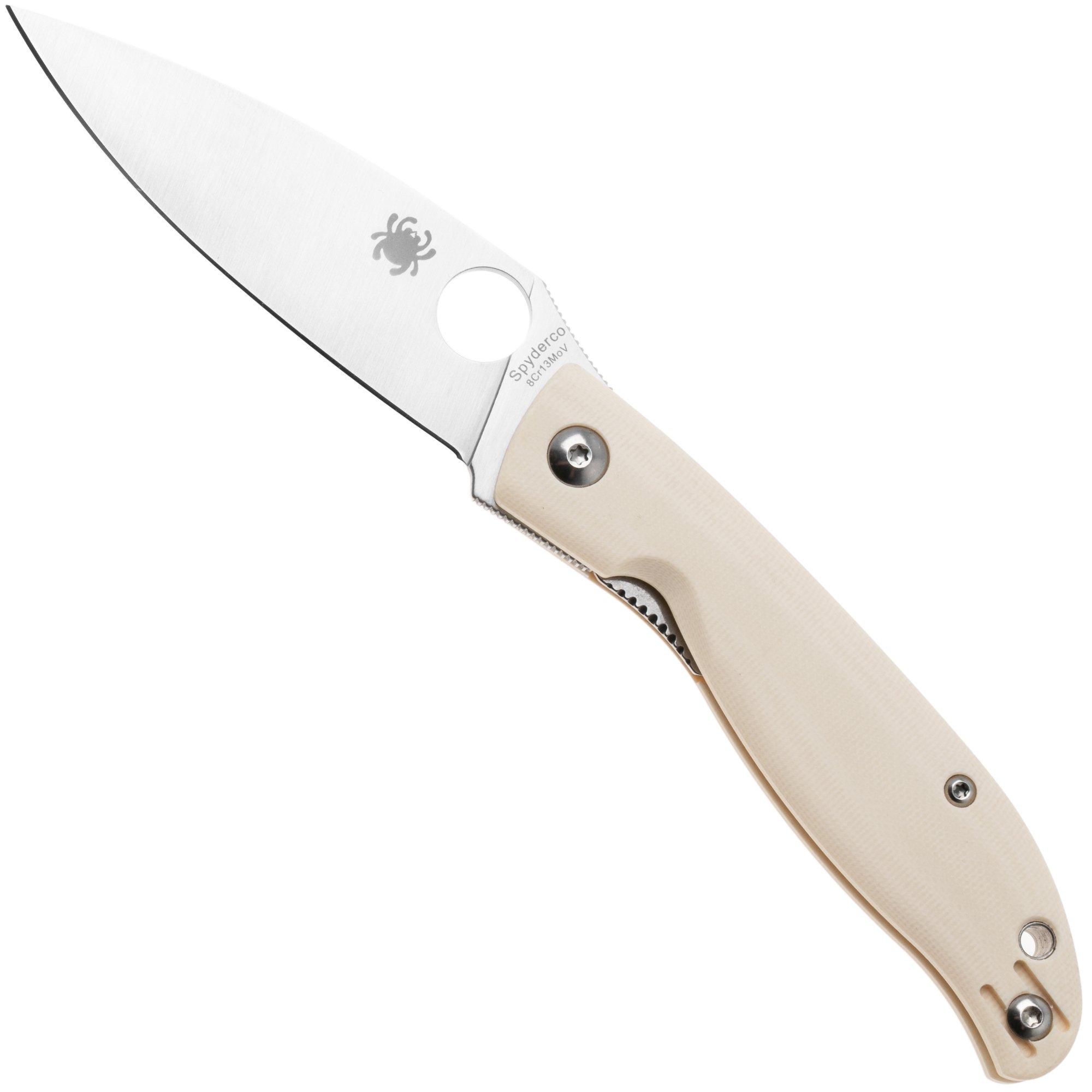 Spyderco Mantra 4 C274GWP Satin 8Cr13MoV, White G10, zakmes, Eric Glesser design