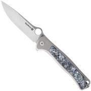 Afbeelding voor Spyderco Thyn C279TIP Titanium, Carbon Fiber Inlay, Böhler M390, zakmes, Michele Pensato design