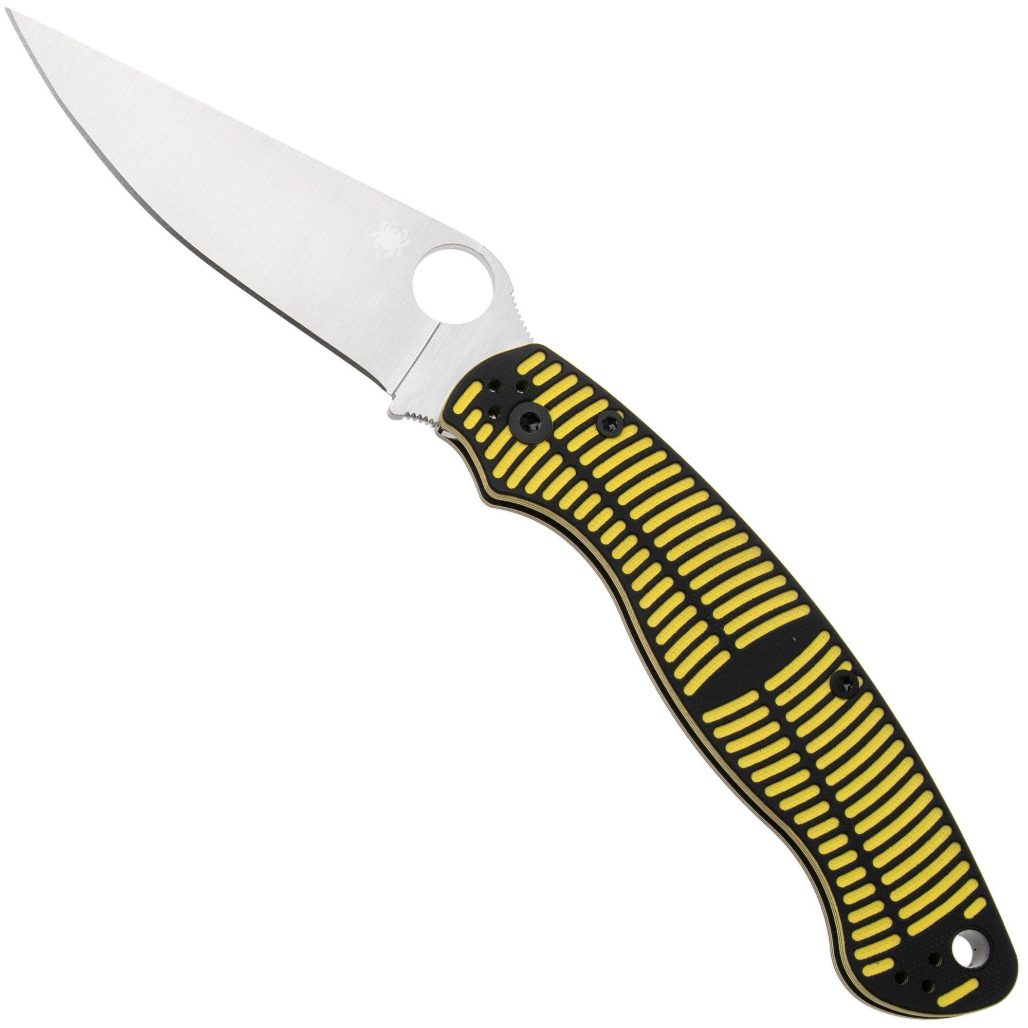 Spyderco Military 2 Salt C36GMCBKP2, Satin CPM MagnaCut, Yellow/Black G10 zakmes