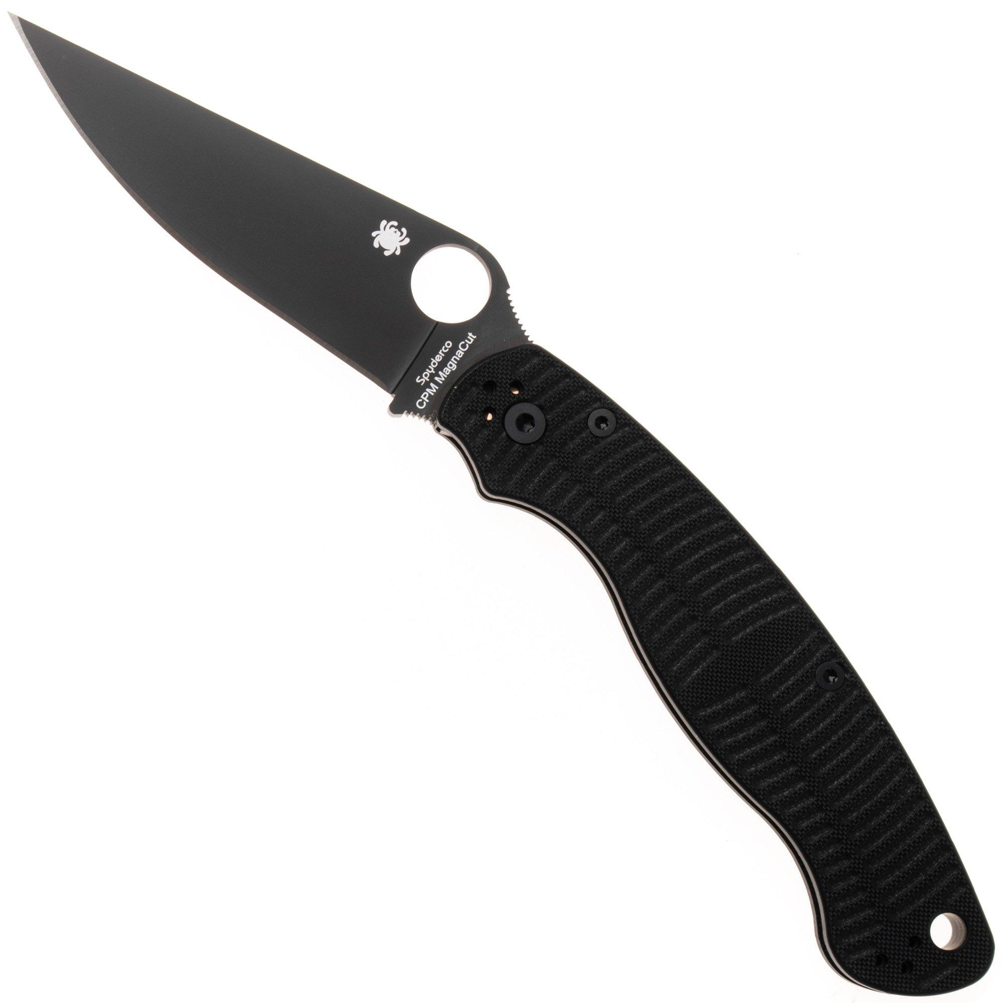 Spyderco Military 2 Salt Black DLC CPM MagnaCut C36GMCBKP2 Black G10 couteau de poche