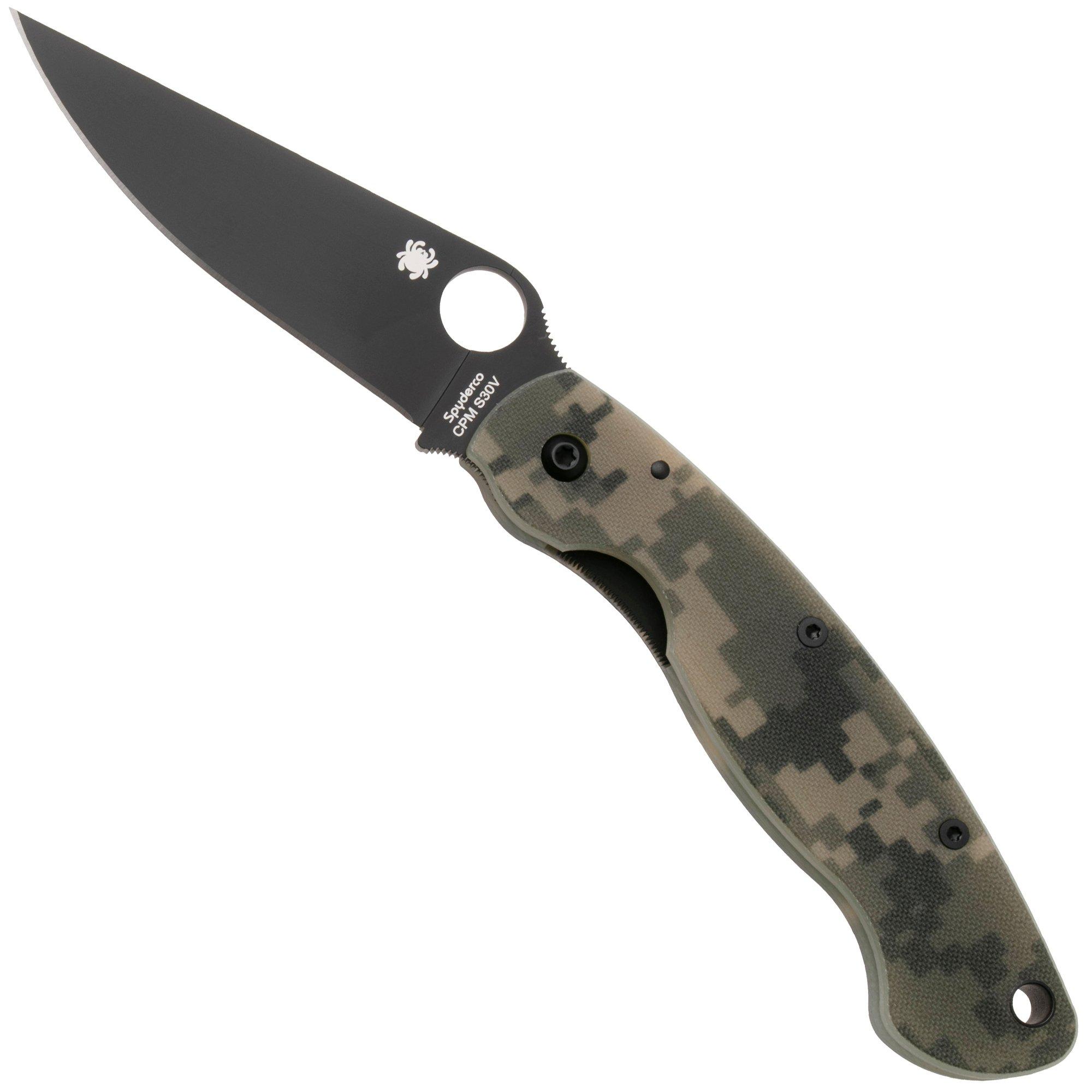 Spyderco Military Camo Black C36GPCMOBK pocket knife