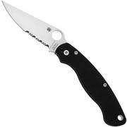 Spyderco Military 2 C36GPS2 Black G10, Taschenmesser mit Teilwellenschliff