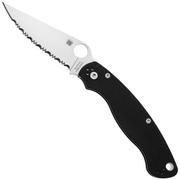 Spyderco Military 2 C36GS2 Black G10, Taschenmesser mit Wellenschliff