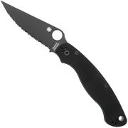 Spyderco Military 2 Black C36GSBK2 Black G10, serrated pocket knife