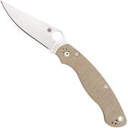 Spyderco Military 2 CPM Cru-Wear C36MPCW2 Brown Canvas Micarta pocket knife