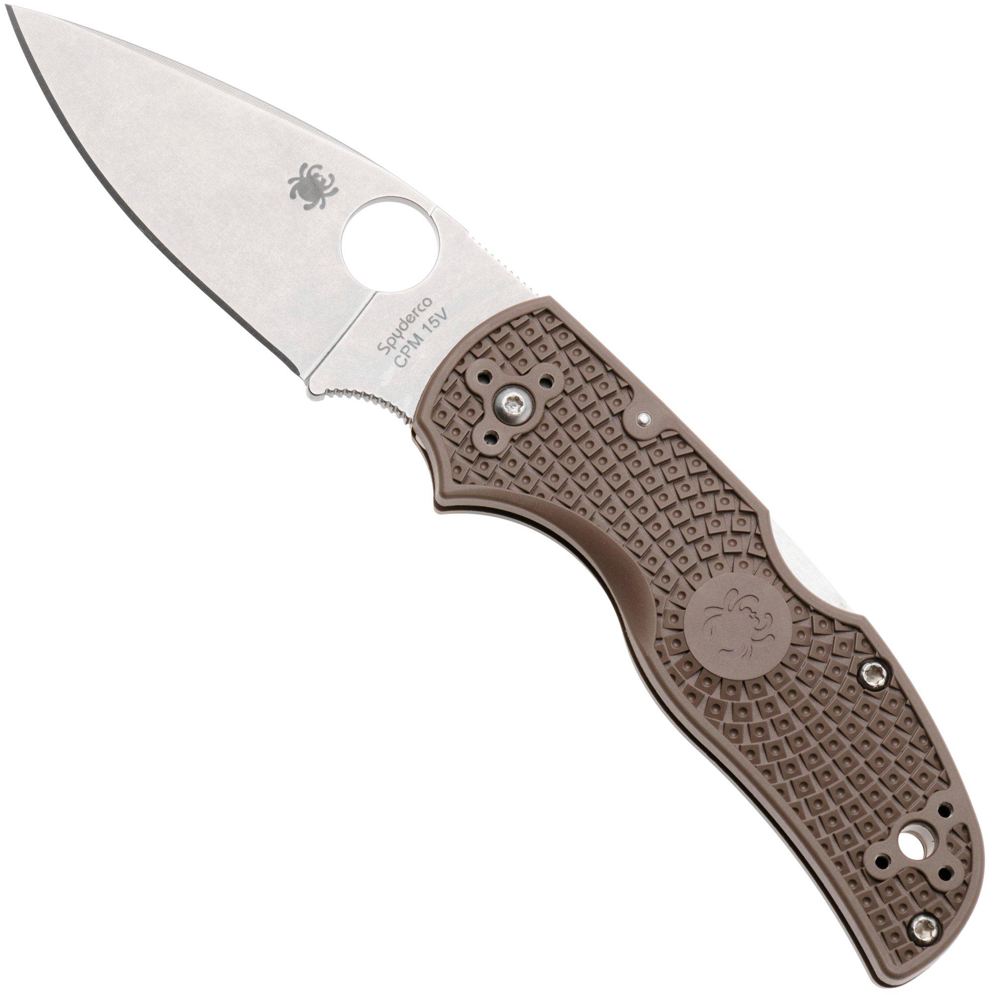Spyderco Native 5 Lightweight CPM 15V C41PBN15V5 Brown FRN, Sprint Run couteau de poche