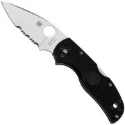 Spyderco Native 5 Lightweight C41PSBK5 Black FRN, couteau à lame en partie dentée