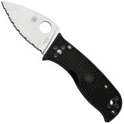 Spyderco Lil' Temperance 3 Lightweight C69SBK3 Taschenmesser mit Wellenschliff, Sal Glesser Design