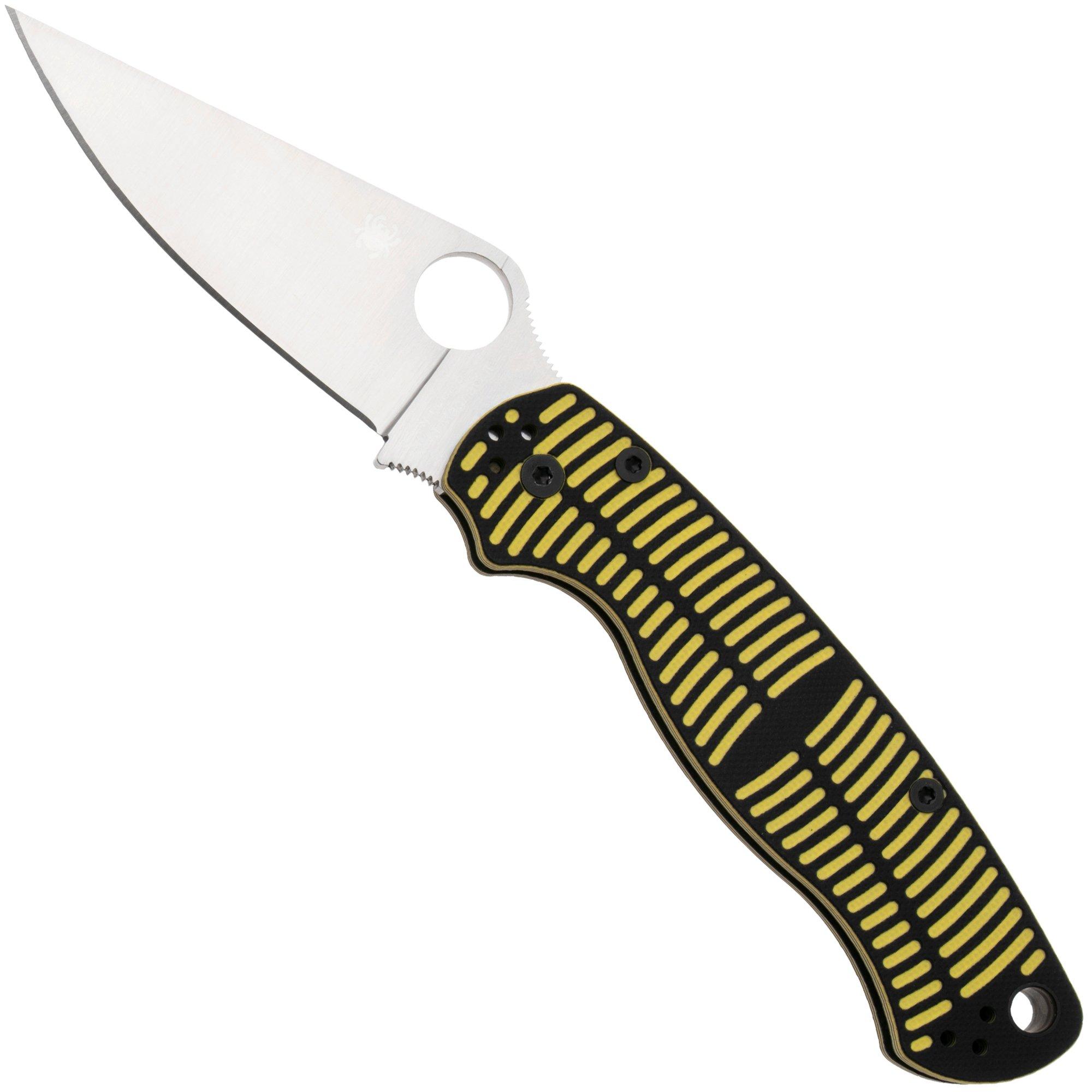Spyderco Paramilitary 2 Salt CPM MagnaCut C81GBKYLMCP2 Yellow Black G10 pocket knife