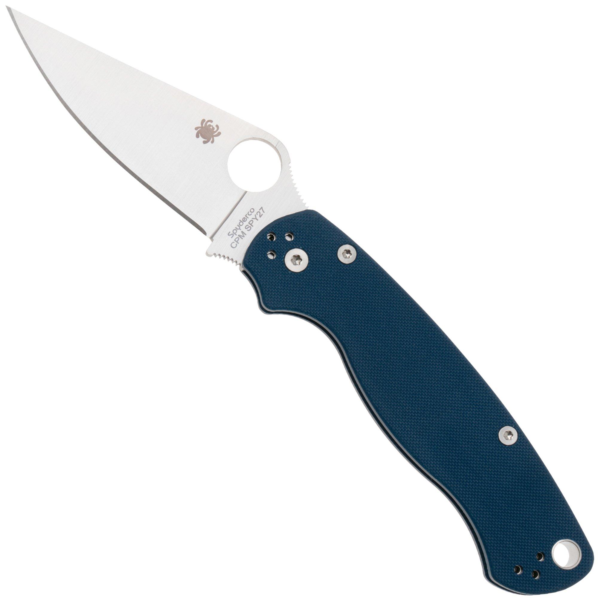 Nóż składany Spyderco Paramilitary 2 CPM SPY27 C81GPCBL2 Cobalt Blue G10