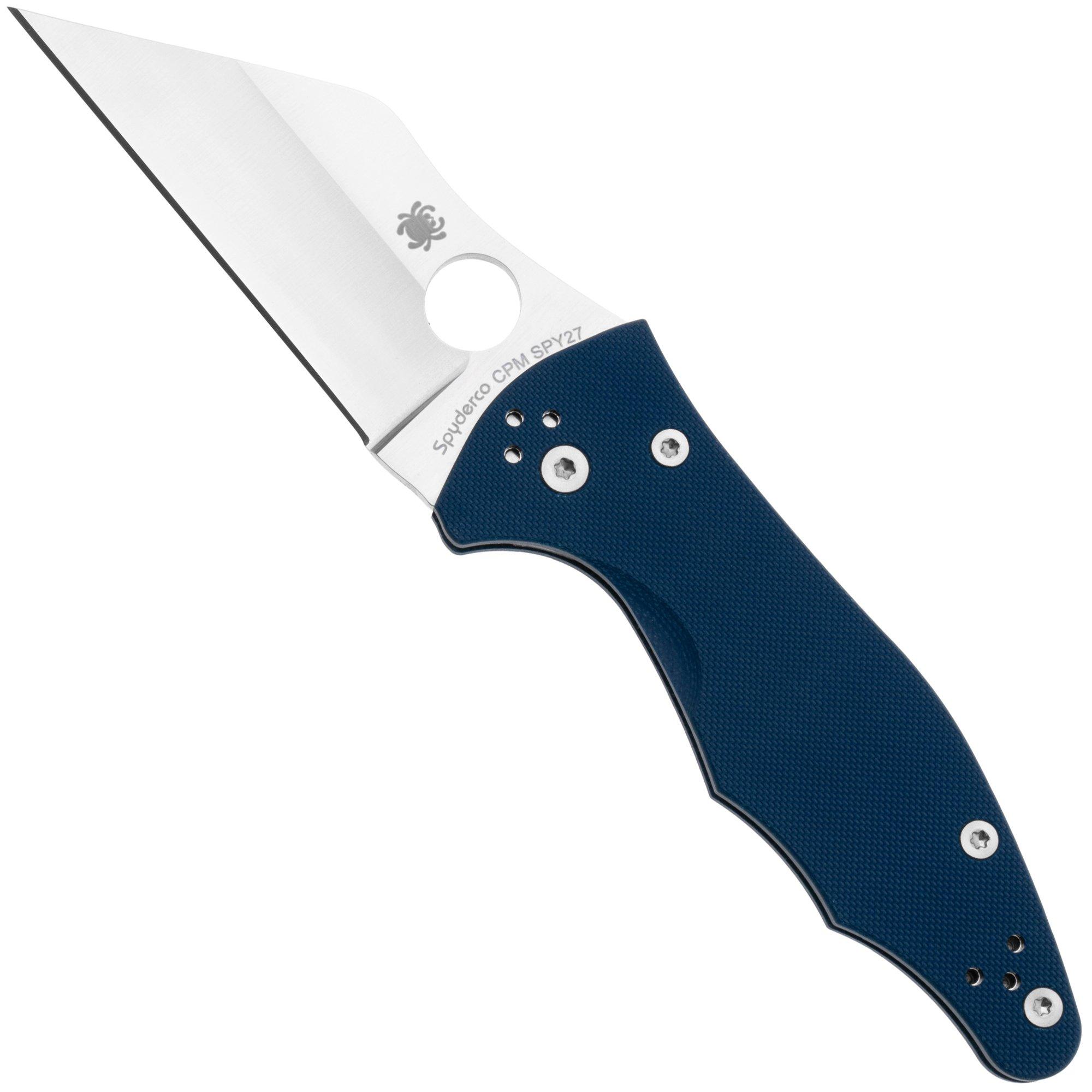 Spyderco Yojimbo 2 CPM SPY27 C85GPCBL2 Cobalt Blue G10, pocket knife, Michael Janich design