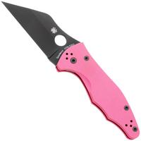Image for Spyderco Yojimbo 2 C85GPNBKP2, Living Beyond Breast Cancer Sprint Run, Black CPM S30V, Pink G-10 pocket knife, Michael Janich design