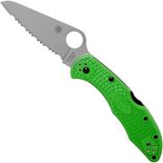 Spyderco Salt 2 Green LC200N C88FSGR2 Taschenmesser mit Wellenschliff, grün