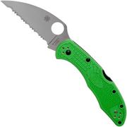 Spyderco Salt 2 Green Wharncliffe LC200N C88FSWCGR2 serrated pocket knife