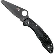 Spyderco C88SBBK2 Salt 2, lame dentelée, noir