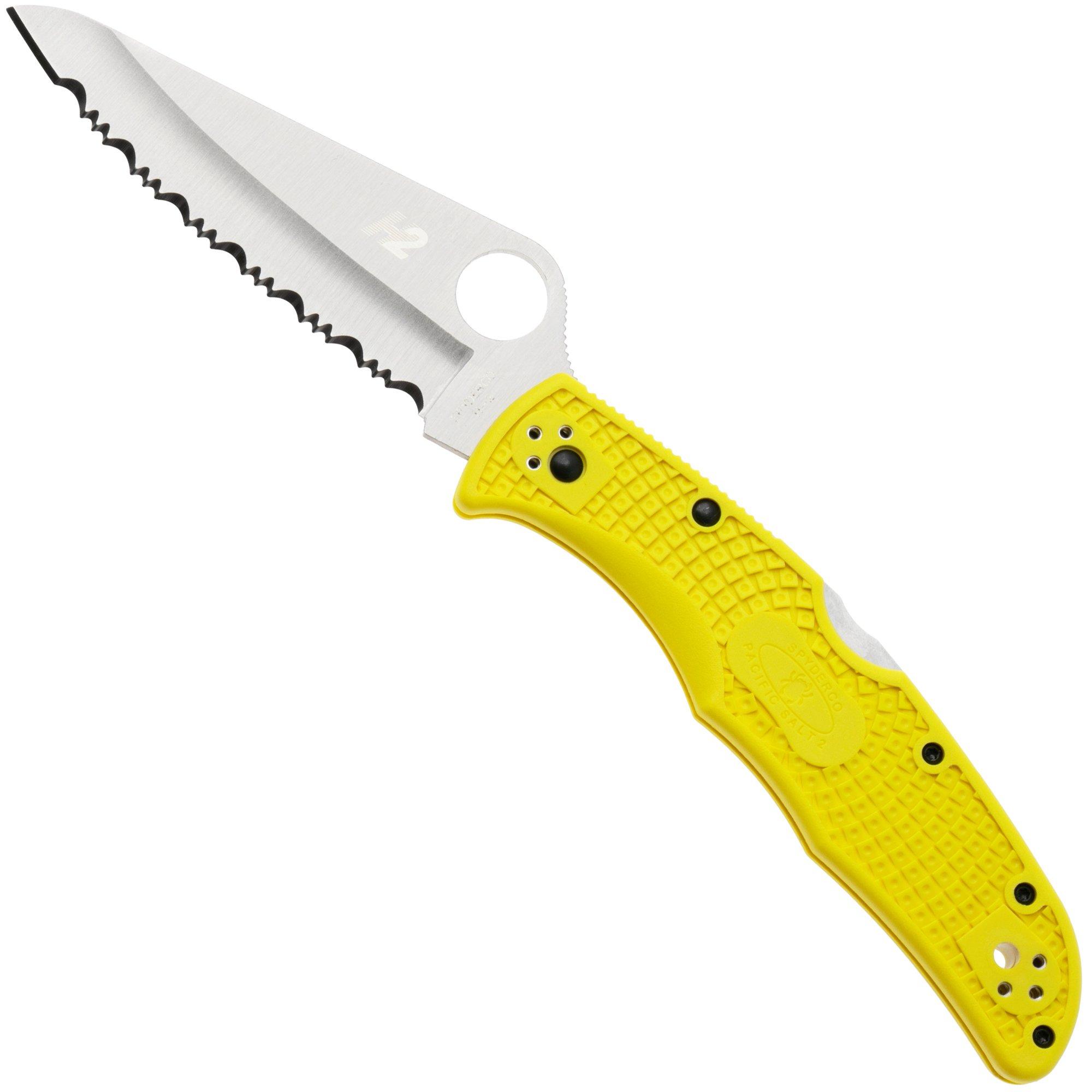 Spyderco Pacific Salt 2 Yellow C91SYL2 serrated zakmes